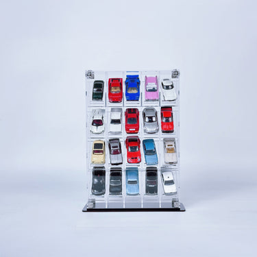 Premium Vertical Display Case for 1:64 Scale Diecast Cars, Hot Wheels, Tomica, Matchbox, Siku